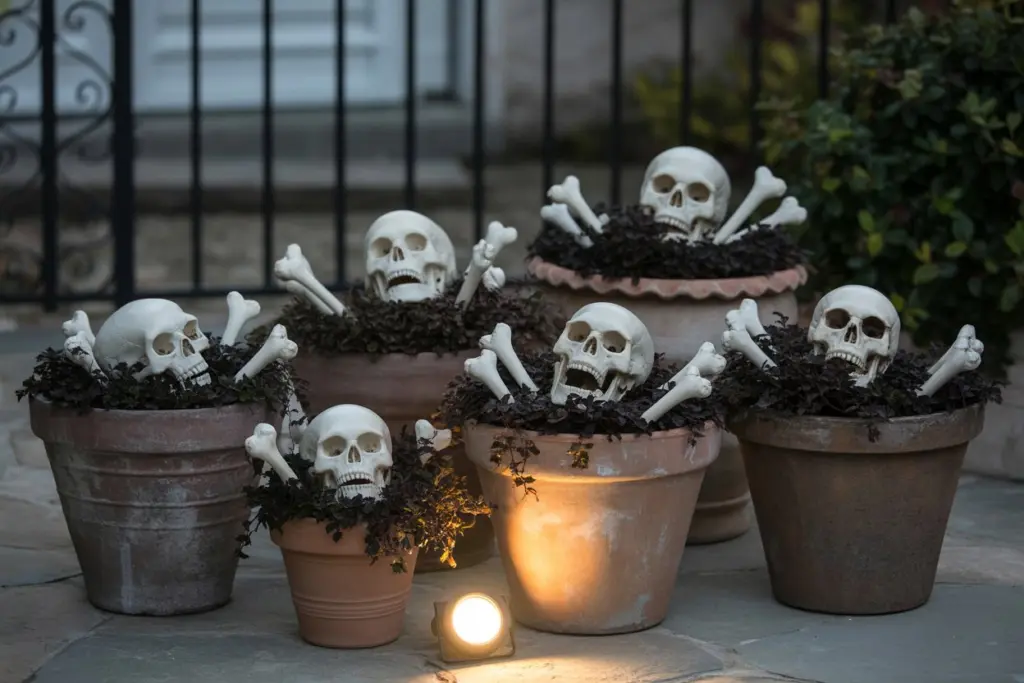 Petrifying Planters for your Outdoor Halloween Decoration