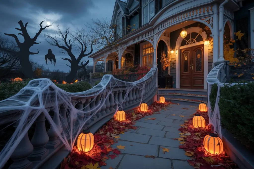 Enchanted Entryway with Outdoor Home Halloween Decoration