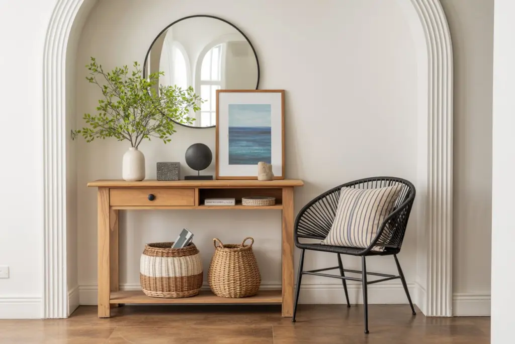 minimalist furniture for your Small entryway design