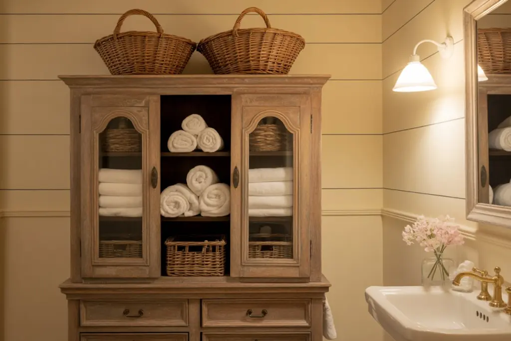  bath linens for cottage Country bathroom
