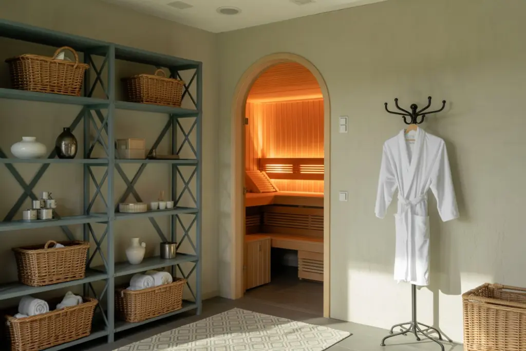 sauna In  Cottage Country bathroom