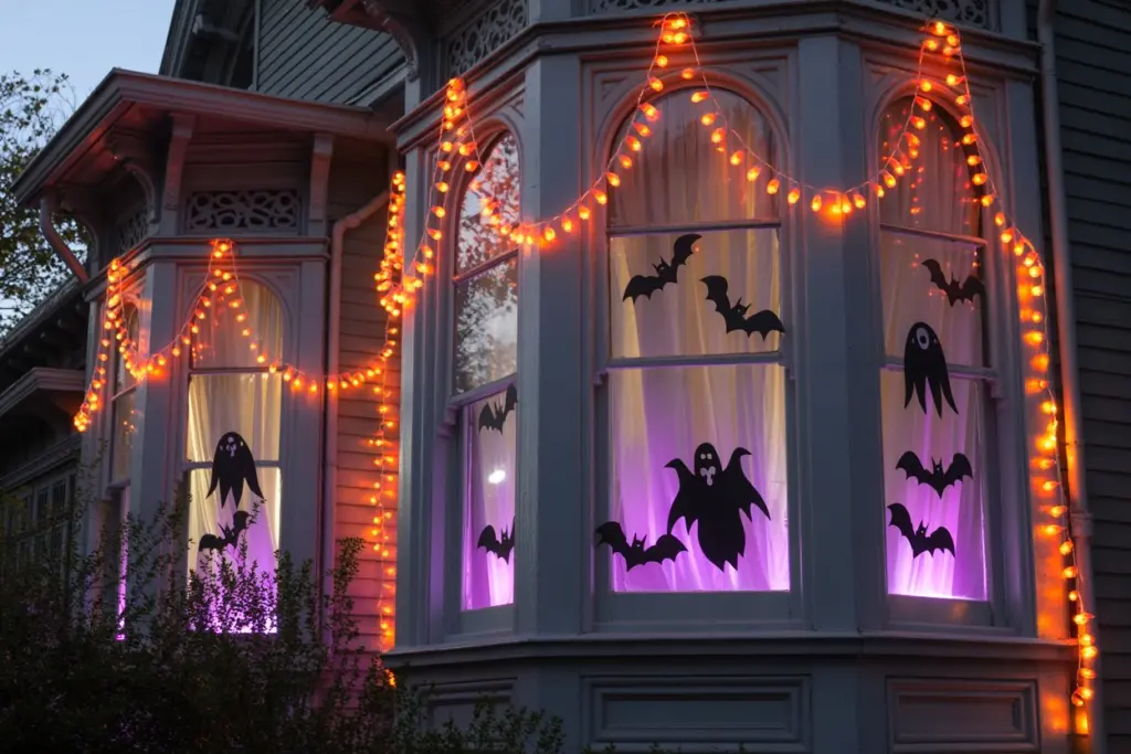 windows to cast unsettling shadows with your outdoor Home Halloween Decoration 