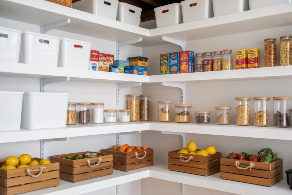 Kitchen Floating Shelves : An Amazing Storage Solution 10 floating shelves in a pantry or pantry-like storage area