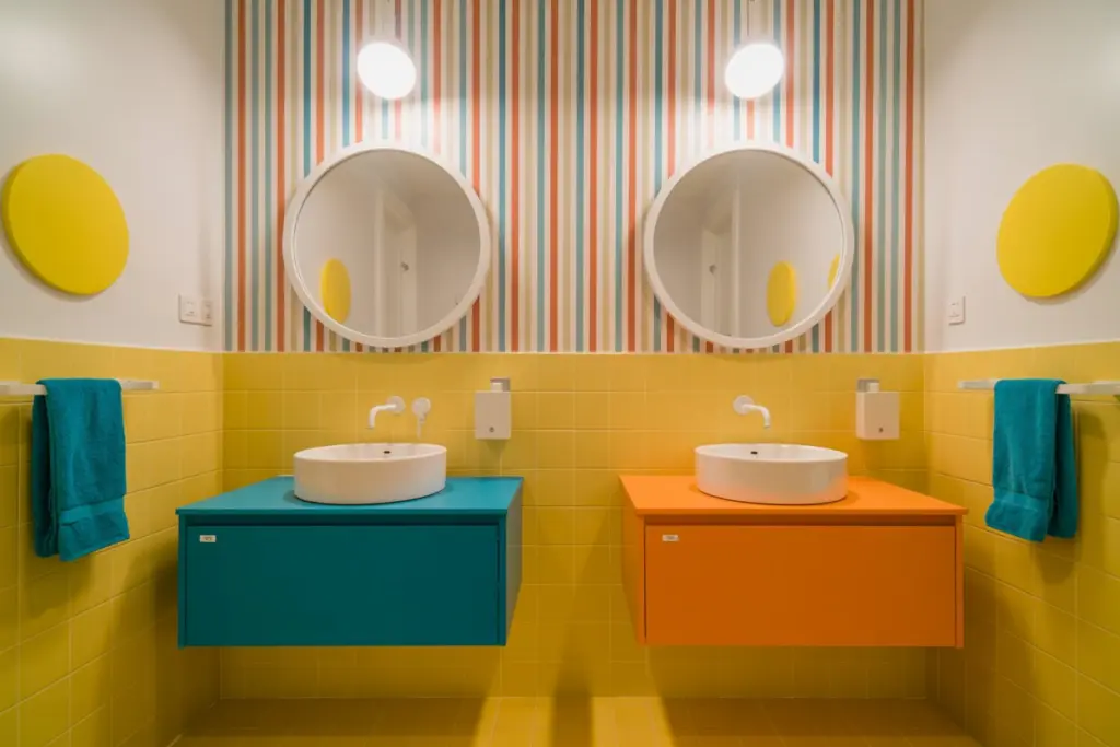 Vibrant Colors in your  Kids Bathroom