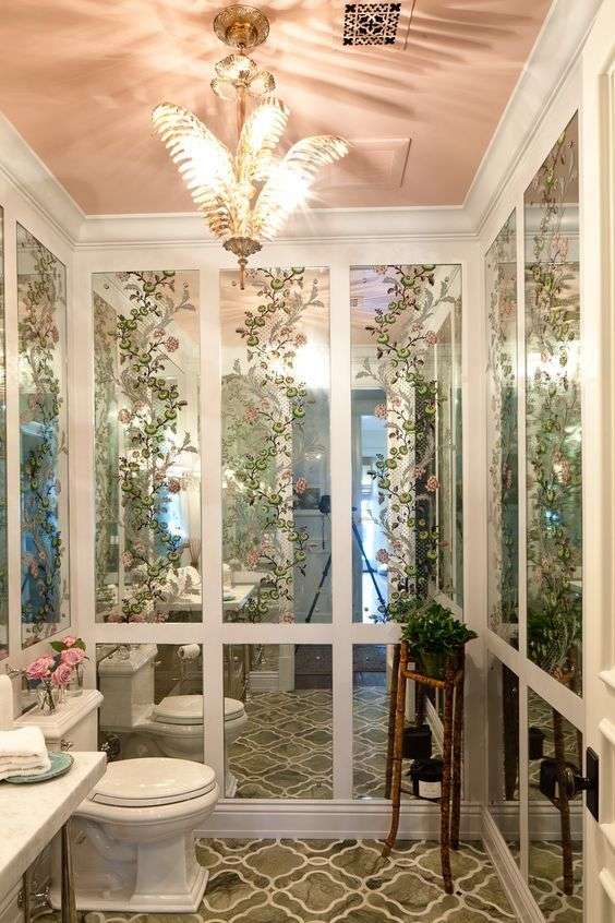 pastel color Bathroom Ceiling