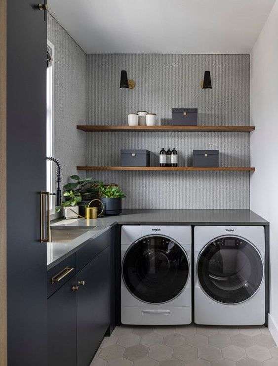 Idea no. 3: an industrial-style laundry room decor