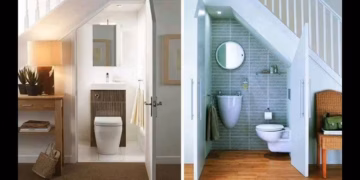 It's also possible to create an under stair toilet for greater practicality in the home