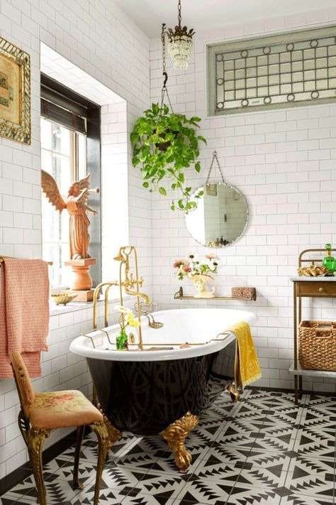 A sofa or A chair in Bohemian Bathroom: 
