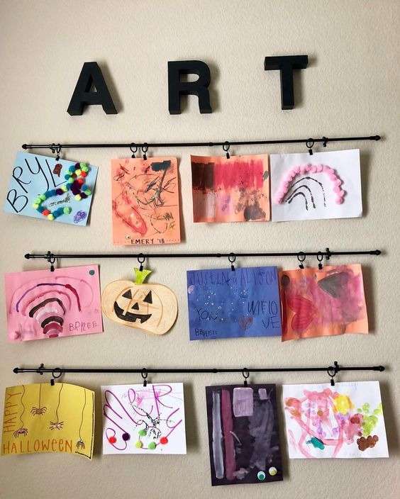 Display an important work of art on the wall: 