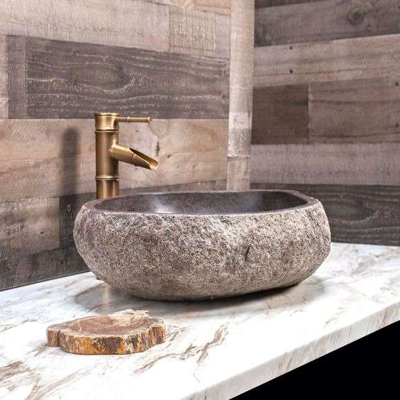 River Stone Vessel Sink
