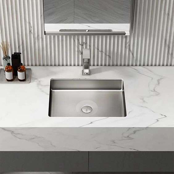Stainless steel bathroom sinks