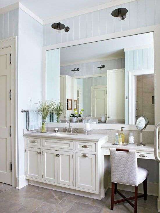 sinks with built-in vanities in bathroom