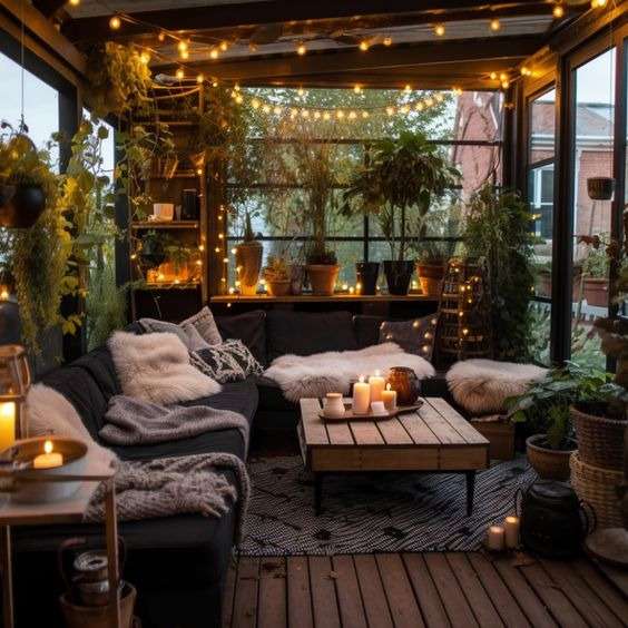 Bohemian-chic conservatory