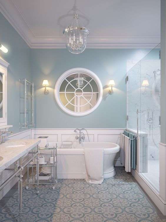 Coastal Evasion in Master Bathroom