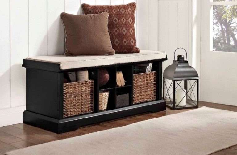 Ottoman, Stackable Footstool in your Small entryway 