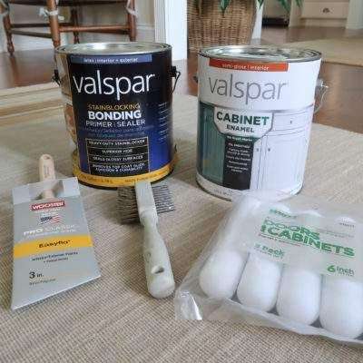  Primer is a Must Before  painting the bathroom cabinets