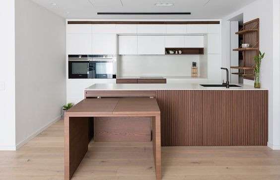  Minimalism dining table's structure when not in use