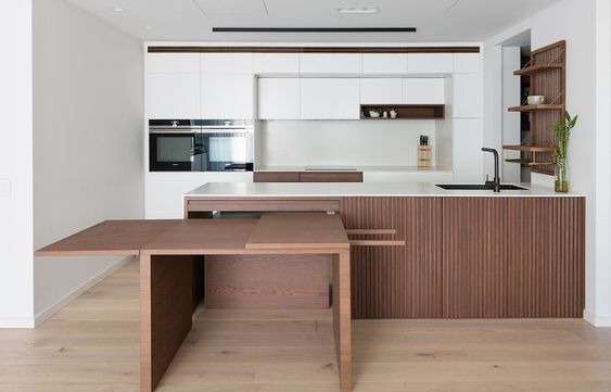  Minimalism dining table's structure when not in use