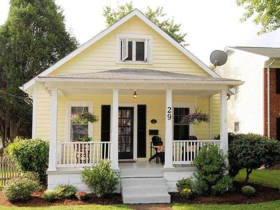 Bright yellows for the Farmhouse Exterior