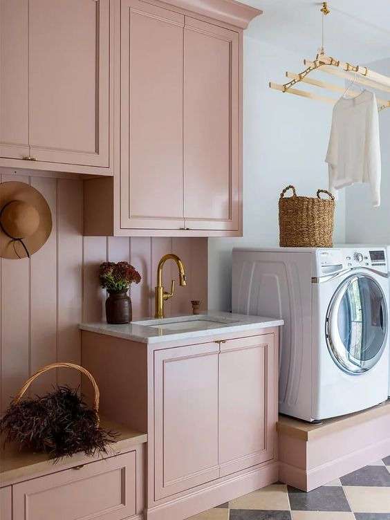 pink Laundry Room 