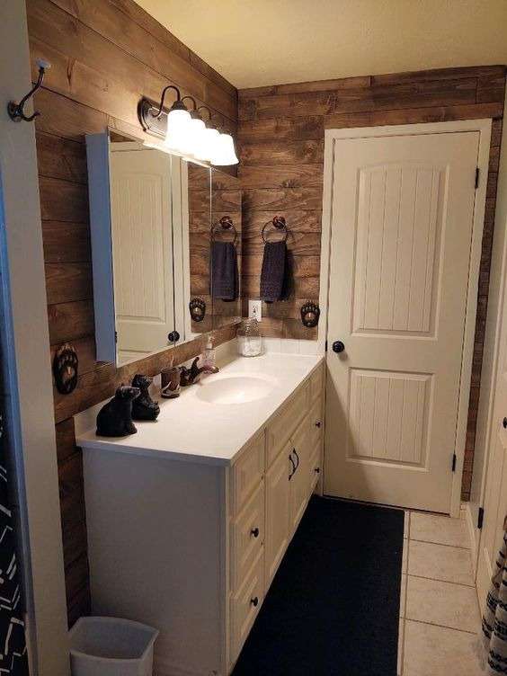 Authentic Elegance of Shiplap in  bathroom