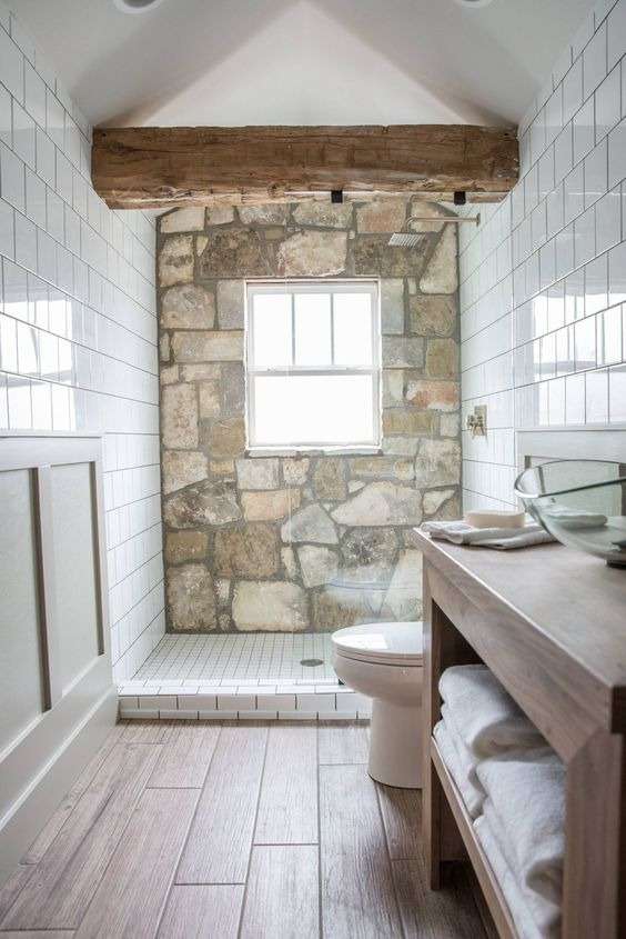 Retreat Spa of Shiplap in bathroom