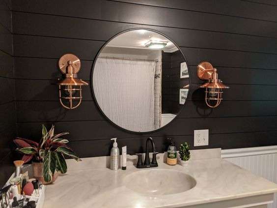 Aesthetic Contrasts of Shiplap in bathroom