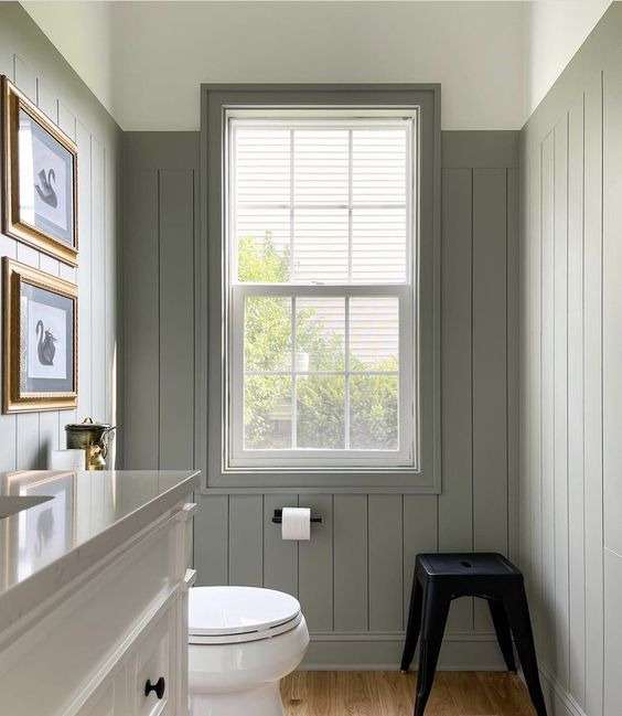 vertically Shiplap in the bathroom