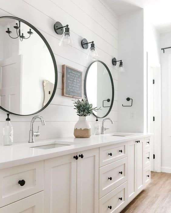 white shiplap in bathroom