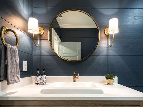 Navy Glitz For Shiplap Walls
