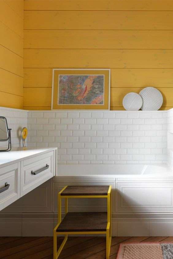 Canary Yellow Shiplap