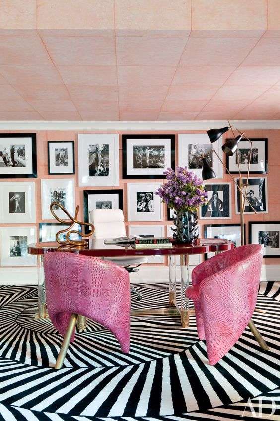 maximalist office with a touch by wearstler