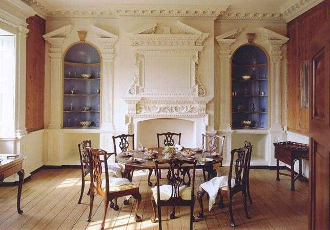Dining room of Gunston Hall. 18th Century Georgian mansion