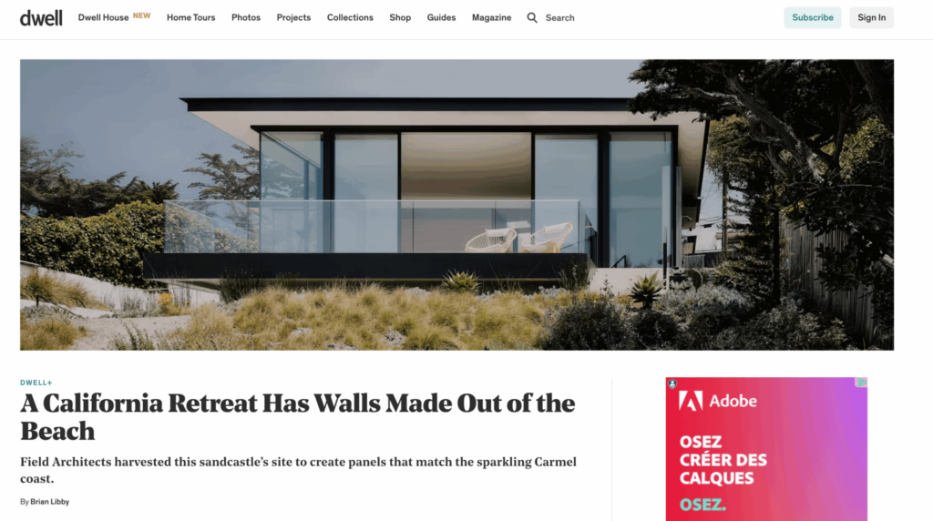 3.Interior design blogs : "Dwell" - Modern Design at Its Finest