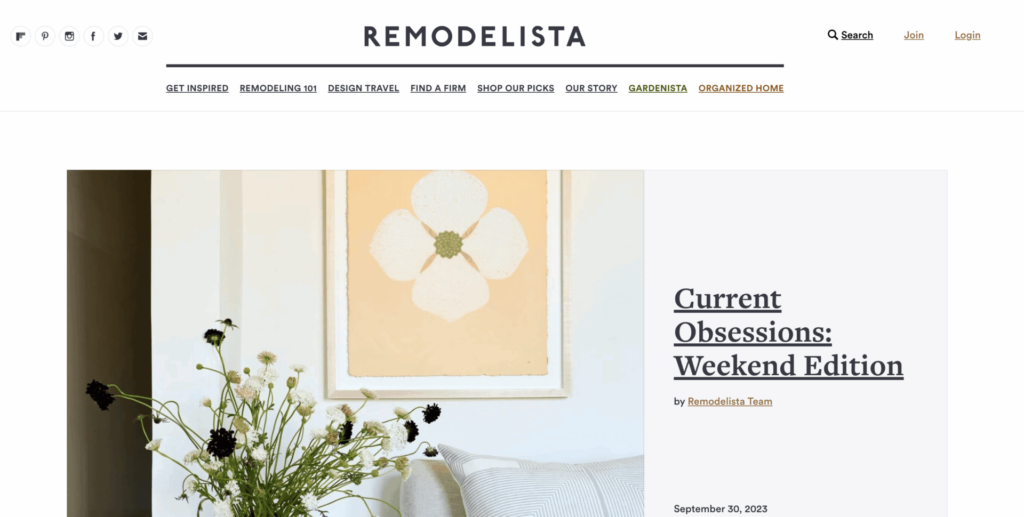Interior design blogs : "Remodelista" - Practical Design for Everyday Living
