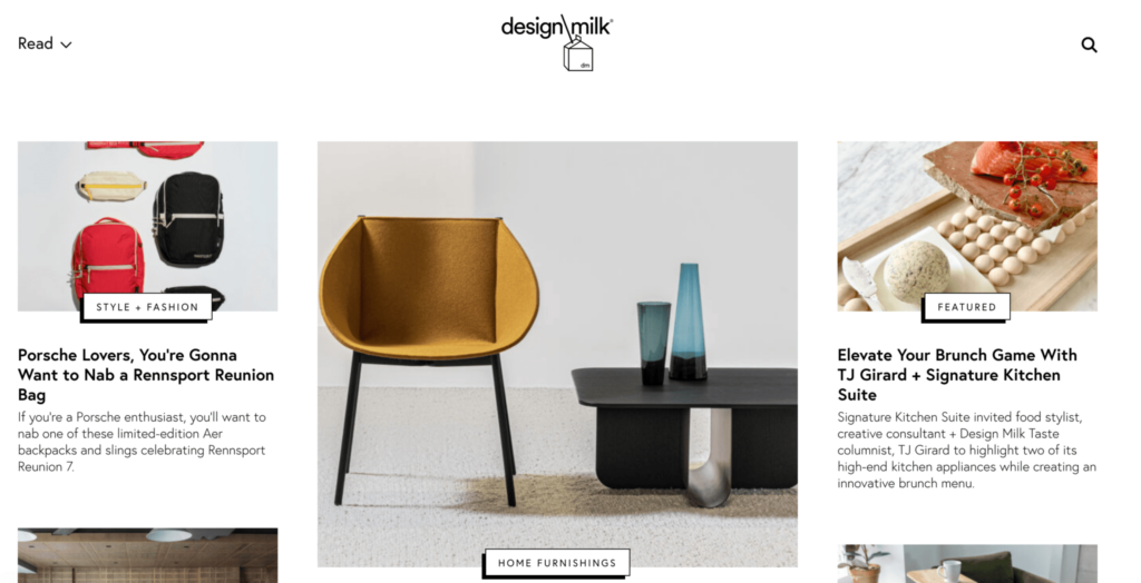 12. Interior design blogs : "Design Milk" - Curating the Best in Modern Design