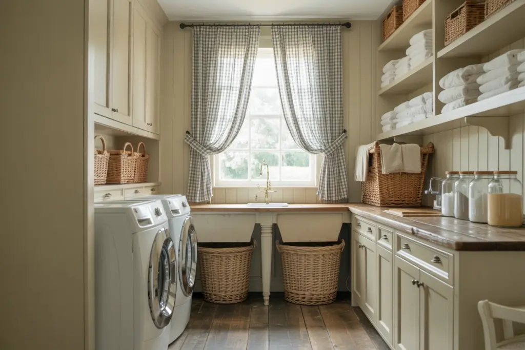 Farmhouse laundry room colors