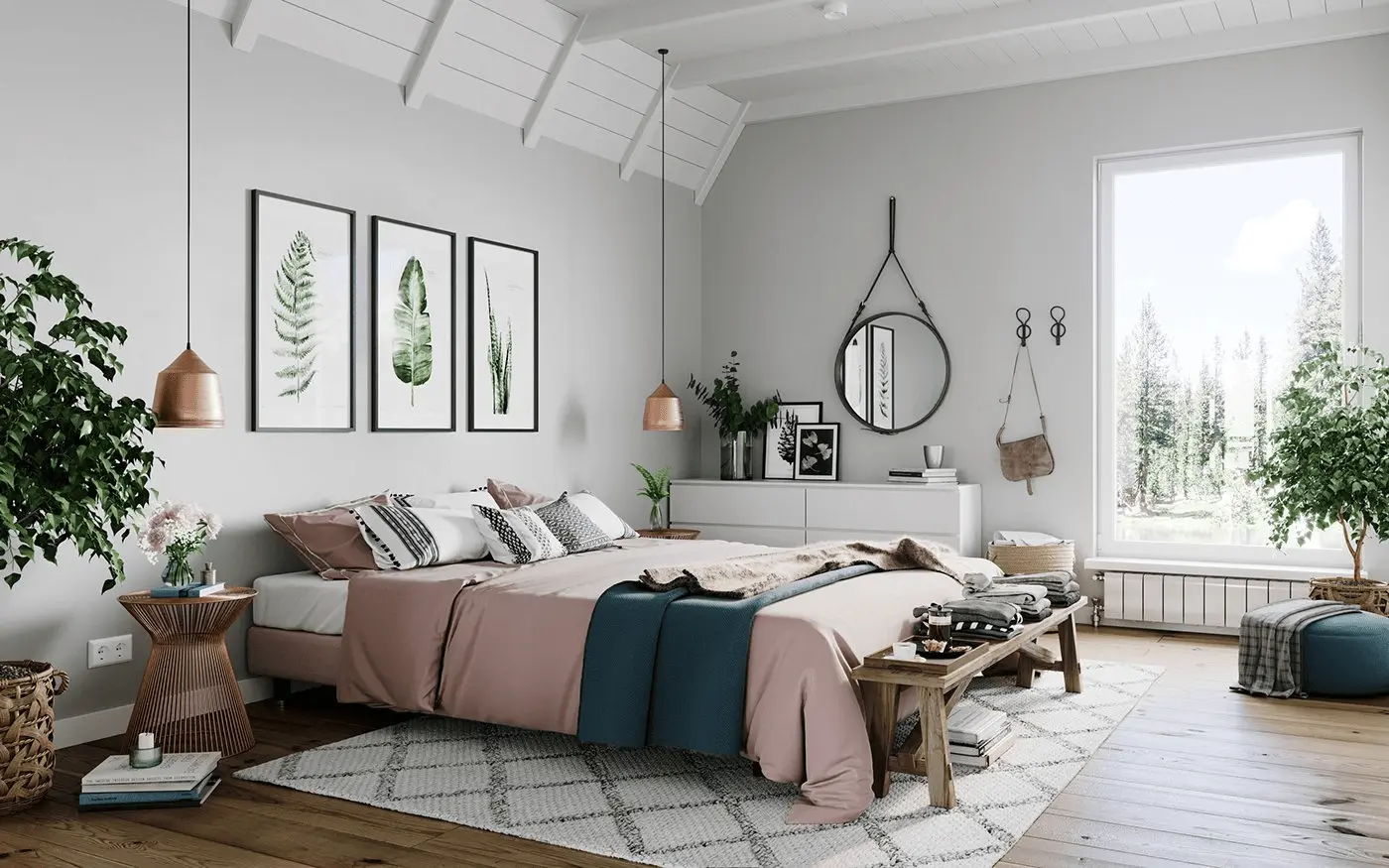 Scandinavian Bedroom Interior