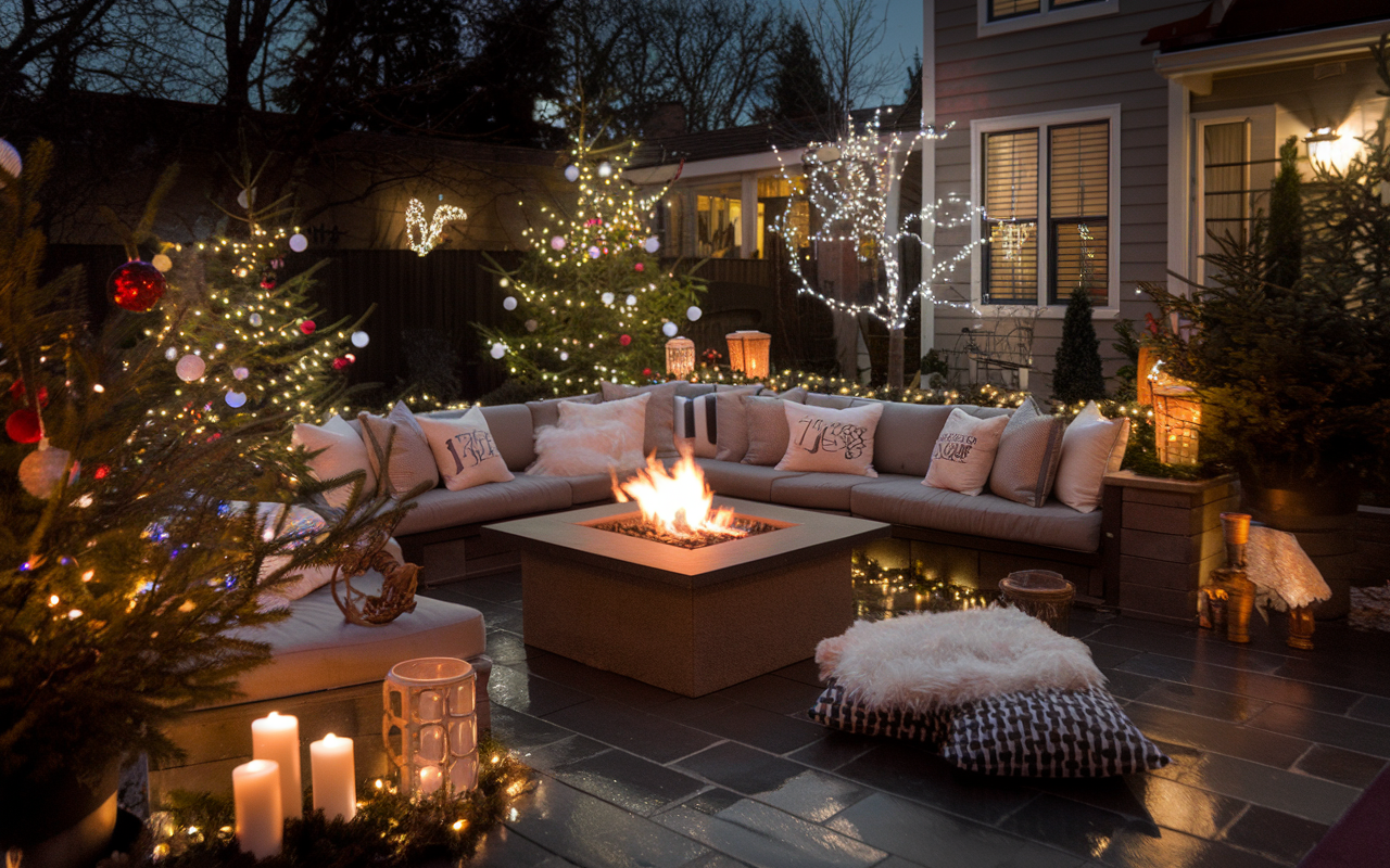 Christmas Outdoor Seating Area