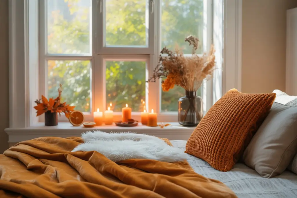 10+ Fall Bedroom Ideas: How To Cozying Up Your Bedroom 8 Warm Witchy Fall Themed Cozy Bedroom