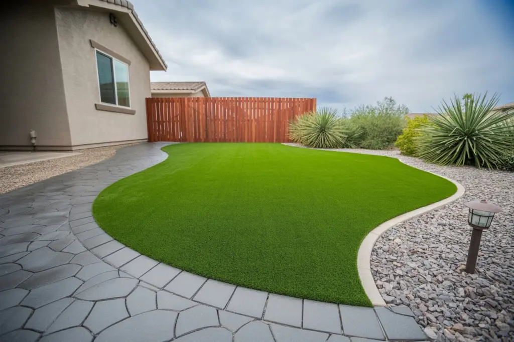 Artificial turf in pathways