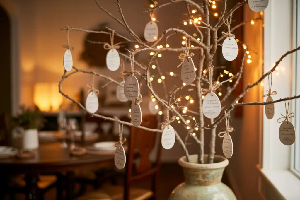 DIY Thanksgiving Tree Branch Decor Diy thanksgiving,