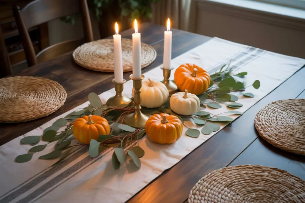 Fall dining room and Thanksgiving table