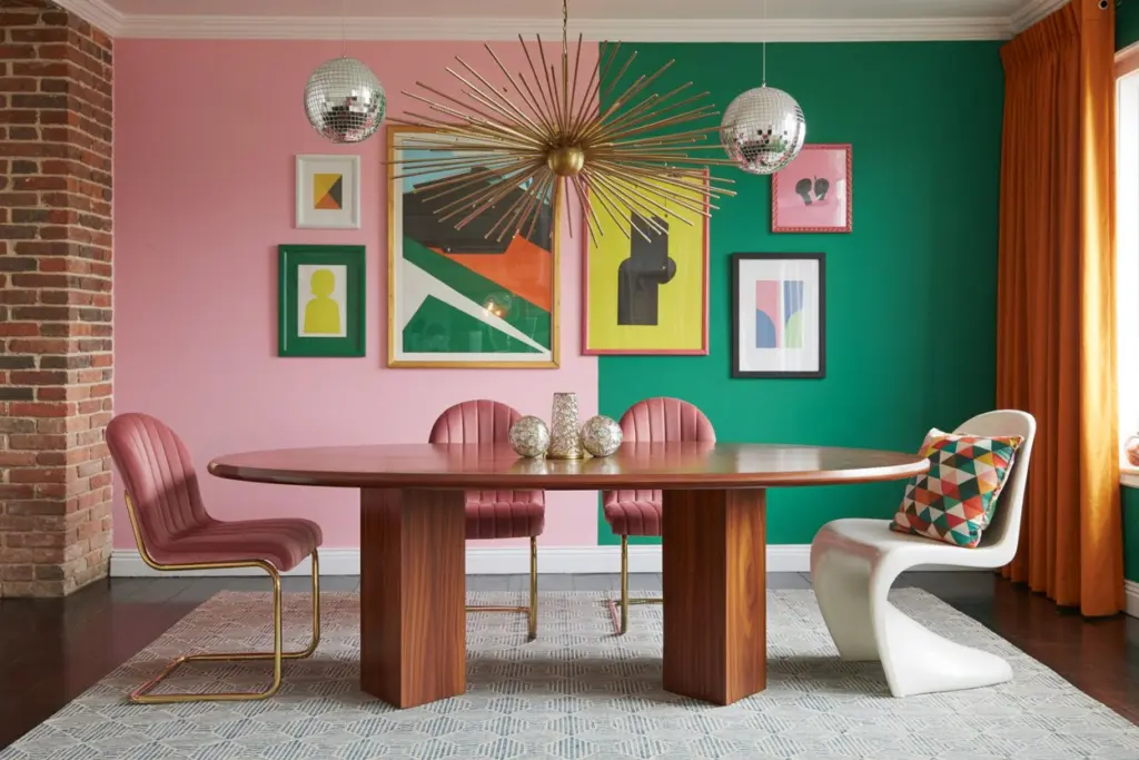 Maximalist Mid Century Modern: The Eclectic Dining Room 
