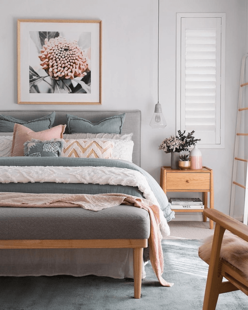 Spring Scandinavian bedroom 