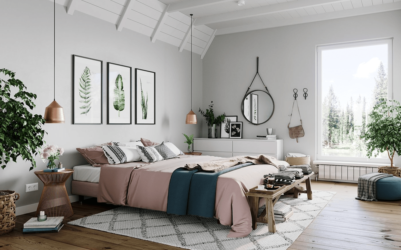 Scandinavian Bedroom Interior