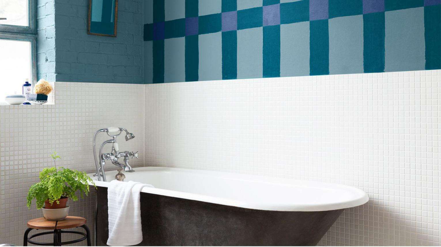 Paint bathroom tiles before and after