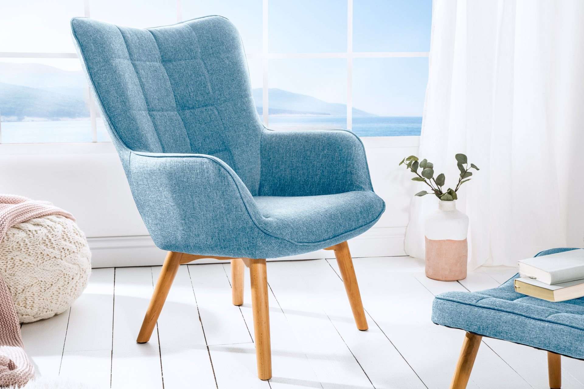 Scandinavian armchair in living room