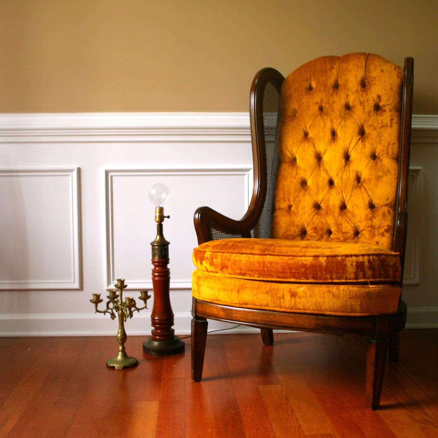 Vintage armchair in living room