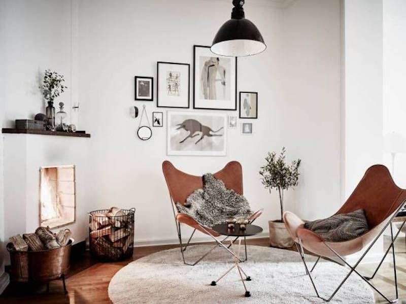 Butterfly armchair  in living room
